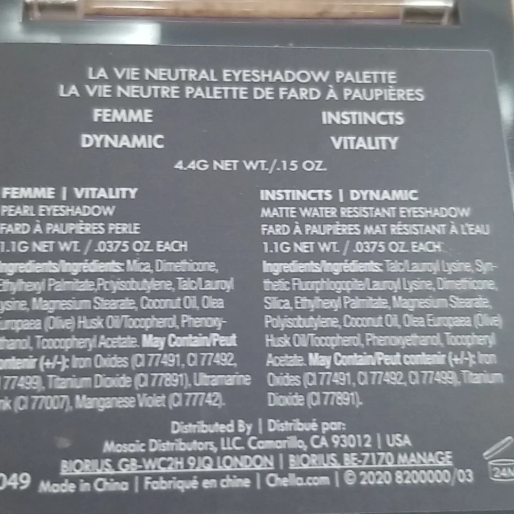 Chella La Vie Neutral Eyeshadow Palette